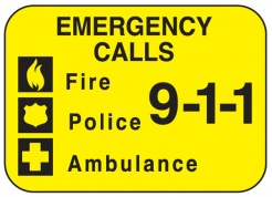 Emergency Phone Labels (Stock)